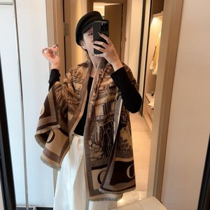 Factory Wholesale Luxury Women's Scarf Shawl Wool Knitwear High Grade Workmanship <b>Neck</b> warmer Catalog Designer Brand Scarf Shawl - Product Image 1