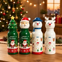 Bouteille d'eau en plastique PET mignonne de Noël de 500 ml (17 oz) pour enfants, sans BPA, idéale pour les fêtes, cadeaux promotionnels - Vente en gros ZB