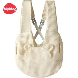 Fast Shipping Wholesale Manufacturer Ivory Cotton Keep Calming Blanket Dog Cat Bag Luxury Pet Backpack Carriers