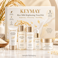 Kit de Voyage Soin Visage au Lait de Riz OEM ODM – Éclaircissant, Hydratant, Nourrissant – Marque Privée, Vente en Gros, Personnalisé