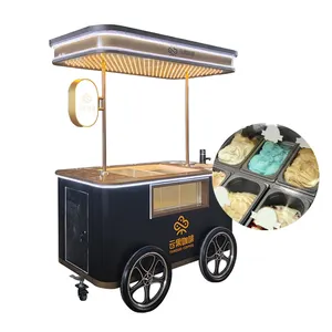 speciality electric battery charge ice cream cart for casings/ food truck ice cream juice machine/ice cream machine cart
