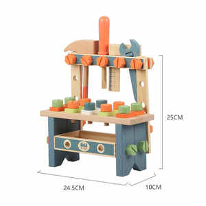 Enfants jouets interactifs variable écrou combinaison assemblage en bois jouet ensemble d'outils jeux <span class=keywords><strong>clé</strong></span> tournevis ensemble d'outils jouet - Product Image 2