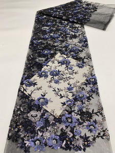 Цветная вышивка + 2 + 3 + 4 + 5 мм блестки платье Cheongsam жилетка из бисера кружевная ткань - Product Image 3