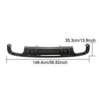 Diffuseur de pare-chocs arrière en fibre de carbone pour Audi A4 S4 B9 berline 4 portes 2018-2019