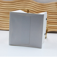 Sac cadeau en papier blanc personnalisé avec fenêtre en PVC transparent et poignée en ruban, petit sac de transport pour emballage cadeau