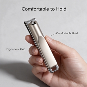 Coupe-ongles en acier inoxydable, lame incurvée, ouverture large, outil de manucure et de pédicure pour les ongles des doigts et des orteils - Product Image 4