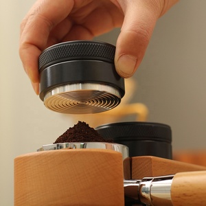 Customized Stainless Steel 51/53/58mm Barista Coffee Tamper Distributor 3/4 Leaves Round Tamper Espresso Coffee Tools - Product Image 5