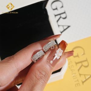 <b>Men</b> Style Hip Hop Fashion <b>Stud</b> <b>Earring</b> 925 Sterling Silver Jewelry VVS Moissanite Hoop Iced Out <b>Earring</b> - Product Image 6