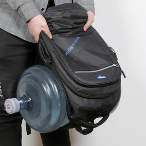 GordcrSport 16-Inch Laptop <b>Backpack</b> For Men Large Capacity Business Travel <b>Backpack</b> Blue Solid Color Shoulder <b>Straps</b> - Product Image 3