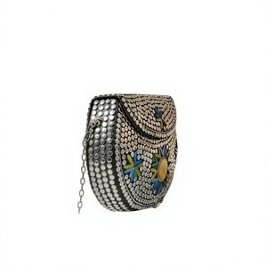 Luxury Shell Inlay Party Clutch <b>Bag</b> with Elegant Detachable Metal Chain - Product Image 1