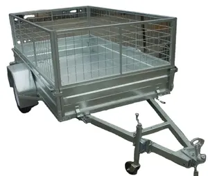 Remorque à boîte galvanisée 6x4 pouces fabriquée en usine avec cage CT0080X