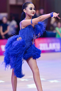 Robe <span class=keywords><strong>de</strong></span> <span class=keywords><strong>danse</strong></span> latine Vennystyle, sur mesure, strass, élégante, à une épaule, en spandex/coton, rumba/samba, salle <span class=keywords><strong>de</strong></span> bal, performance sociale - Product Image 2