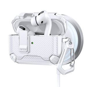 Estuche <span class=keywords><strong>de</strong></span> Fibra <span class=keywords><strong>de</strong></span> Carbono con Soporte para Auriculares <span class=keywords><strong>AirPods</strong></span> <span class=keywords><strong>Pro</strong></span> 2 <span class=keywords><strong>Pro</strong></span> 3, <span class=keywords><strong>Caja</strong></span> <span class=keywords><strong>de</strong></span> <span class=keywords><strong>Carga</strong></span> Inalámbrica, Protector <span class=keywords><strong>de</strong></span> Auriculares <span class=keywords><strong>de</strong></span> Moda para <span class=keywords><strong>Airpods</strong></span> 4 - Product Image 3