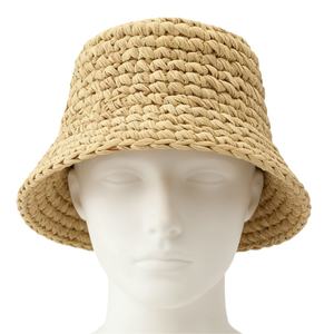 <b>Hats</b> Made with Raffia Weaving Craftsmanship Such As <b>Straw</b> <b>Hats</b> and Bucket <b>Hats</b> Are Suitable for Girls with Short Hair - Product Image 1