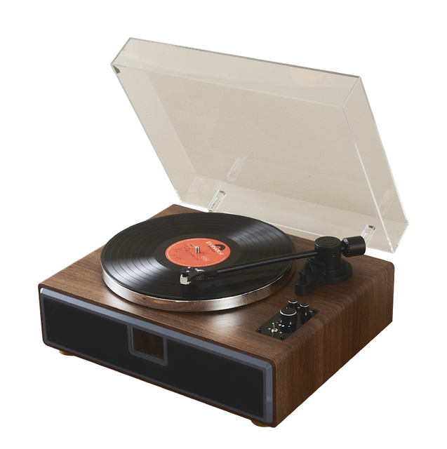 Nice-looking HY-T18 Antique Retro Gramaphone BT V5.0 Muiltifuctional Modern Lp Vinyl Record Player Dj Turntable Speakers