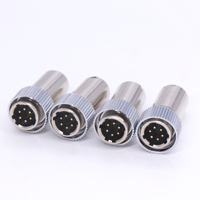 Conector de alimentación automotriz impermeable IP67 de 4 pines, macho/hembra, USB/DIN/Terminal de crimpado, enchufe M8 para PCB, número de modelo