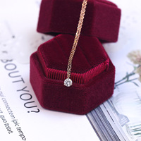 Collar de joyería fina chapado en oro de 14K, collar con colgante de plata de ley 925 de moissanita redonda pequeña para mujer