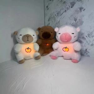 Yeni 30cm Soothen Snuggle çocuklar koyun işıklı solunum oyuncak ayı Capybara yumuşak peluş dolması hayvan Capybara solunum peluş oyuncak - Product Image 2