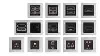 Interrupteurs et prises muraux Orbita avec ports de charge USB/Type-C adaptés aux interrupteurs d'éclairage et aux prises de courant de la maison/de l'hôtel