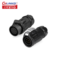 Connecteur Électrique Étanche IP68 à Connexion Rapide 250V 5A Mâle/Femelle 9 Broches pour Câble Prise Fiche Filaire