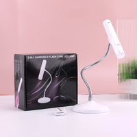 Lampe à ongles UV LED portable 2-en-1 pour séchage rapide du gel, mini lampe à ongles rechargeable avec support