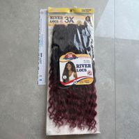 3X River Locs Cheveux synthétiques au crochet, longs et bouclés, fausses dreadlocks, tresses afro-américaines, vente en gros