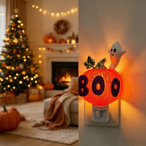 Lámpara LED de Noche para Halloween, Proyección Cálida, de Plástico, Estilo Calabaza Fantasma, Decoración para el Hogar Infantil, Regalo - Product Image 2