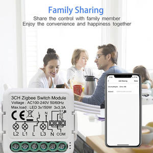 Glomarket-Módulo de interruptor inteligente, interruptor de 1/2/<span class=keywords><strong>3</strong></span>/4 entradas, Tuya, Zigbee /<span class=keywords><strong>WIFI</strong></span>, con Control de voz de <span class=keywords><strong>Google</strong></span> Home y Alexa - Product Image 6