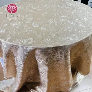 Jacquard Tablecloth Wedding Luxury 120 Polyester Round Tablecloth Table Cover For Events Wedding Hotel Banquet