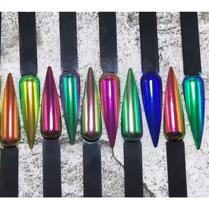 Poudre de pigment holographique chromée couleur aurore blanche super caméléon, poudre de peinture pour voiture changeante de couleur arc-en-ciel - Product Image 1