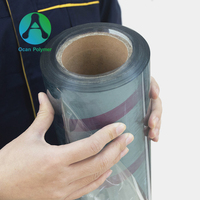Rouleau de PVC souple transparent, film plastique PVC flexible transparent pour nappes de table
