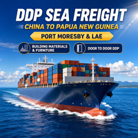 Fret maritime DDP vers Port Moresby, Papouasie-Nouvelle-Guinée, expédition océanique depuis Foshan, Chine, LCL FCL pour carreaux de céramique, articles sanitaires et armoires