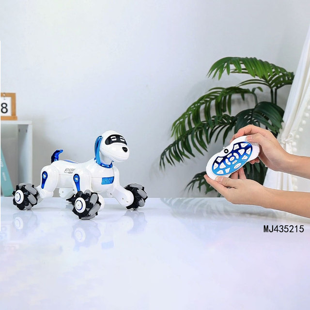Intelligent Horizontal Movement Fingerprint Sensing Remote Control Electric Pet Dog Robot Walk Educational Toy for Kids