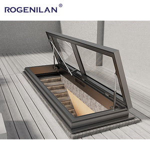Rogenilan Électrique Suspendu Vers Le Haut Fenêtre De Toit De Grenier Lucarne Automatique En Aluminium Encadré Creux En Verre Feuilé Puits De Lumière - Product Image 2