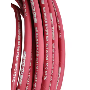 Nhiệt độ cao 1 inch Màu đỏ thủy lực ống hơi nước cao su Hose Hose với Chicago khớp nối - Product Image 5