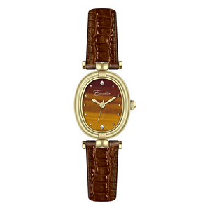 Montre-bracelet à quartz pour femme, style Old Money, vintage, petite montre dorée avec bracelet noir ou marron - Product Image 4