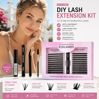 Kit Completo de Extensiones de Pestañas 5D W de Marca Privada, Adhesivo, Sellador, Removedor, Pinzas, Pelo Sintético Hecho a Mano, Libre de Crueldad Animal, para Marcas de Belleza