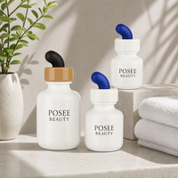 Vanka Nouveau Style Emballage 60ml Flacon compte-gouttes à tête inclinée en PET Sérigraphié Cosmétique Huile Essentielle Vide Recharge Voyage