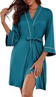 Peignoir léger et doux pour femme avec logo personnalisé, col en V, vêtements de détente décontractés pour femmes