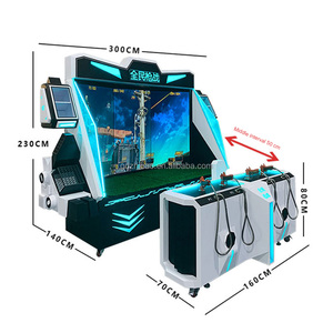 Gerçekçi kapalı VR Arcade çekim oyunu eğlence parkları için simülatörü makinesi dayanıklı fiberglas Metal plastik inşaat - Product Image 3