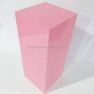 Iangel-estante de exhibición personalizado, 70cm de alto acrílico, blanco, decoración de boda, columna cuadrada - Product Image 4