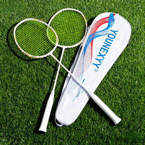 Raquette de <span class=keywords><strong>badminton</strong></span> légère en fibre de carbone complète, ensemble simple/<span class=keywords><strong>double</strong></span> pour hommes et femmes, offensive, défensive, durable, adulte, professionnelle - Product Image 4