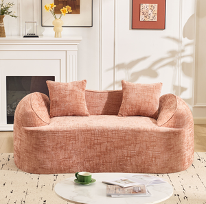 Divano curvo <span class=keywords><strong>a</strong></span> due posti con compressione. IT Ha braccioli su entrambi i lati, viene fornito con due cuscini - Product Image 6