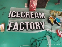 BRANDNEWSIGN Fabricante personalizado al aire libre Led luz iluminada 3D letras de Canal Tienda frente Led signos señalización de recepción