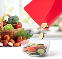 Ensemble de planches à découper pliables multicolores antidérapantes et flexibles LC, compatibles lave-vaisselle, tapis de découpe de cuisine, ustensiles de cuisine en plastique