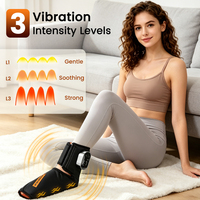 Bottes de massage chauffantes sans fil à vibration et air comprimé pour soulager les douleurs aux pieds, masseur rechargeable pour pieds et chevilles avec compression d'air