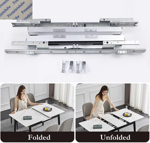 Juego de rodamientos sincronizados para rieles de mesa, mecanismo deslizante metálico transformador para mesas extensibles - Product Image 2
