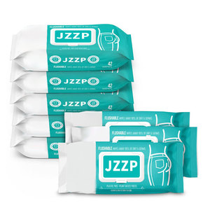 Lingettes humides jetables de luxe en spunlace, 100 % biodégradables et jetables aux toilettes, 17,8x17,8 cm, pour le nettoyage domestique masculin (vente en gros) - Product Image 1