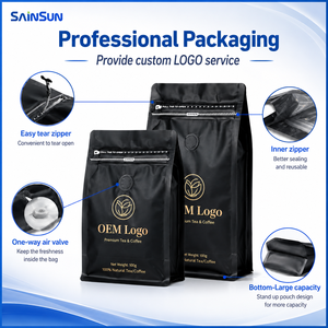 Bolsas de Café con Fondo Plano y Ocho Costuras Selladas, Bolsas de Empaque Personalizadas para Productos Secos, Empaque para Tostadores de Café - Product Image 2