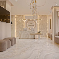 Conception d'intérieur de salon de beauté de luxe sur mesure, personnalisation complète du magasin, éclairage LED blanc moderne, comptoir de réception, ensemble de meubles de salon